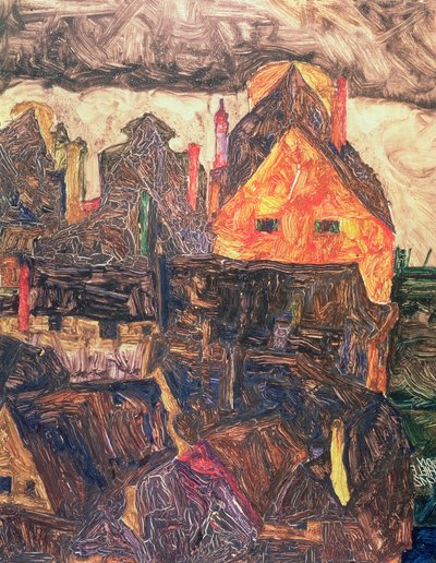 Krumau on the Molde by Egon Schiele